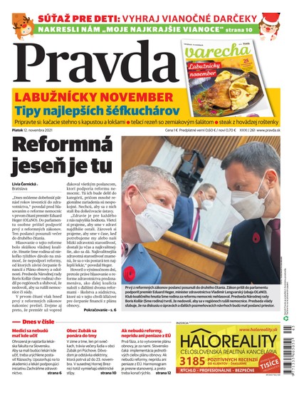 E-magazín Denník Pravda 12. 11. 2021 - OUR MEDIA SR a. s.