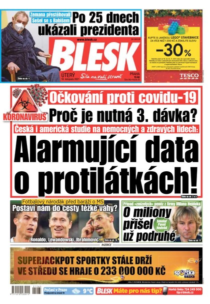 E-magazín Blesk - 16.11.2021 - CZECH NEWS CENTER a. s.