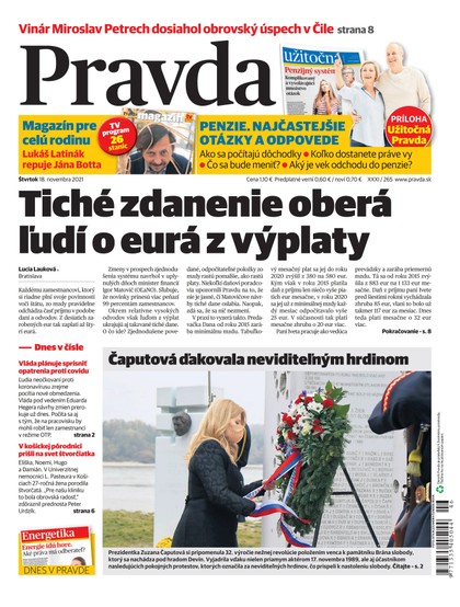 E-magazín Dennik Pravda 18. 11. 2021 - OUR MEDIA SR a. s.
