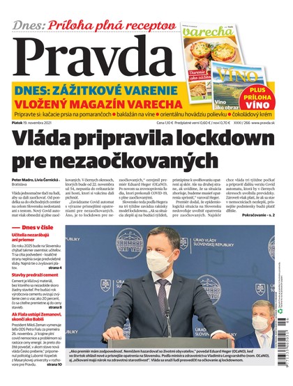 E-magazín Dennik Pravda 19. 11. 2021 - OUR MEDIA SR a. s.