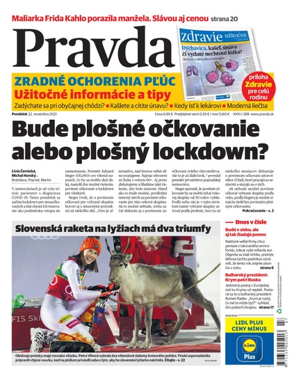 E-magazín Denník Pravda 22. 11. 2021 - OUR MEDIA SR a. s.
