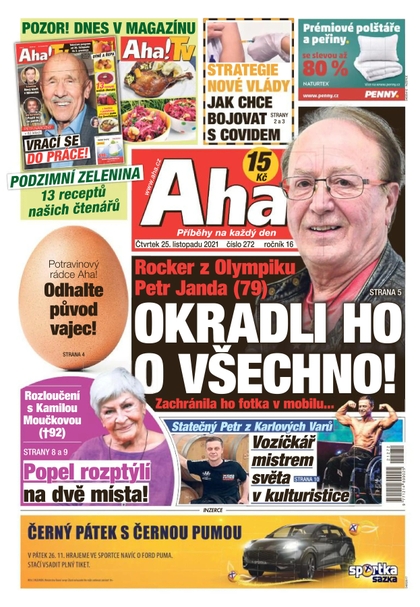 E-magazín AHA! - 25.11.2021 - CZECH NEWS CENTER a. s.