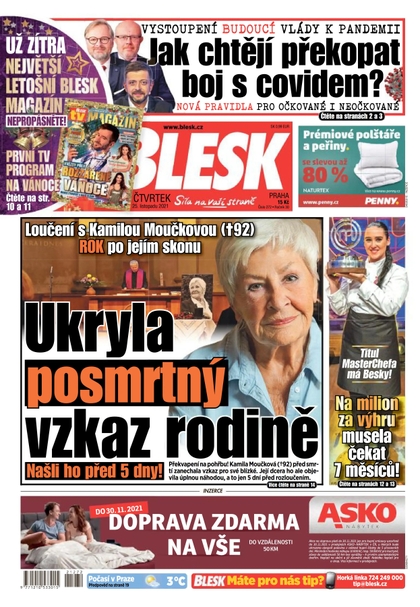 E-magazín Blesk - 25.11.2021 - CZECH NEWS CENTER a. s.
