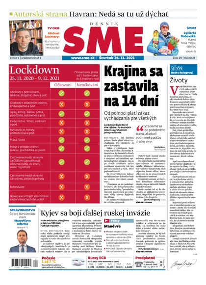 E-magazín SME 25-11-2021 - Petit Press, a.s. 