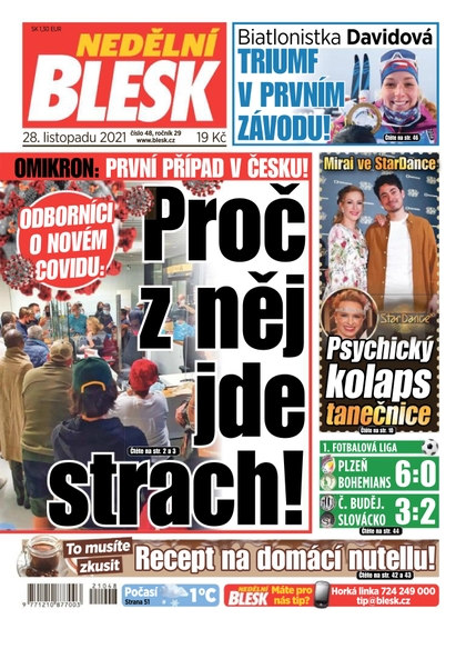 E-magazín Nedělní Blesk - 28.11.2021 - CZECH NEWS CENTER a. s.