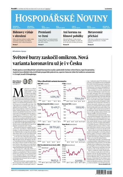 E-magazín HN 229 - 29.11.2021 - Economia, a.s.