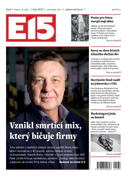 E-magazín E15 - 3.12.2021 - CZECH NEWS CENTER a. s.
