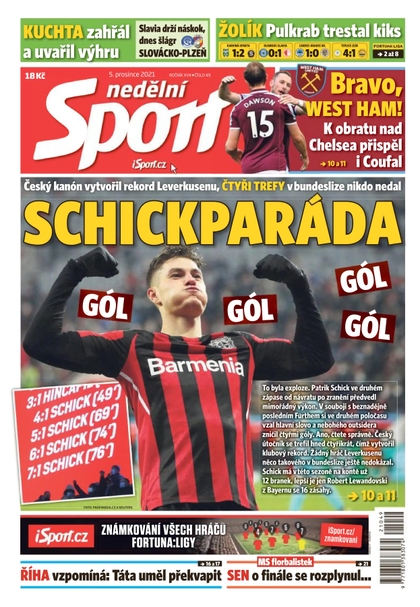 E-magazín Nedělní Sport - 5.12.2021 - CZECH NEWS CENTER a. s.