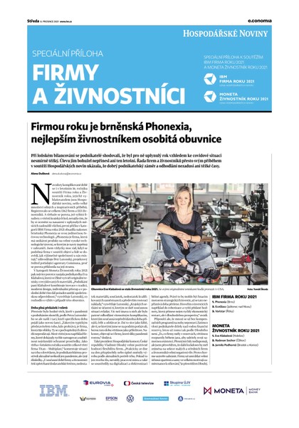 E-magazín HN 236 - 8.12.2021 Firmy a živnostníci - Economia, a.s.