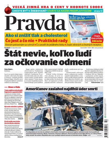 E-magazín Denník Pravda 13. 12. 2021 - OUR MEDIA SR a. s.