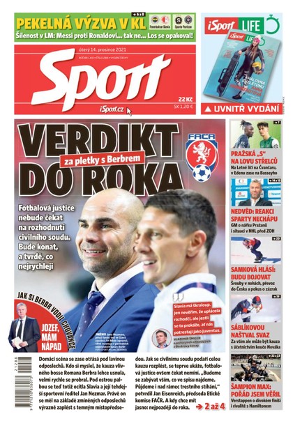 E-magazín Sport - 14.12.2021 - CZECH NEWS CENTER a. s.