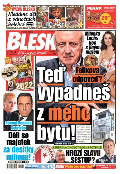 E-magazín Blesk - 15.12.2021 - CZECH NEWS CENTER a. s.