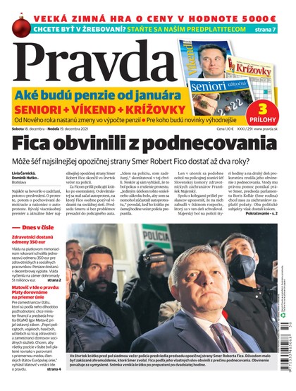 E-magazín Denník Pravda 18. 12. 2021 - OUR MEDIA SR a. s.