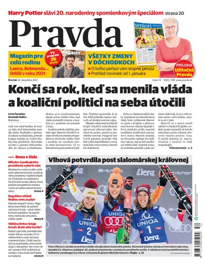 E-magazín Denník Pravda 30. 12. 2021 - OUR MEDIA SR a. s.