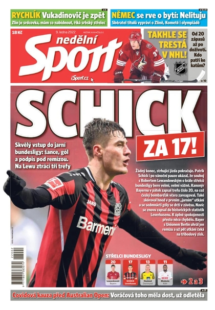 E-magazín Nedělní Sport - 9.1.2022 - CZECH NEWS CENTER a. s.