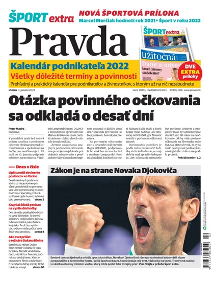 E-magazín Denník Pravda 11. 1. 2022 - OUR MEDIA SR a. s.