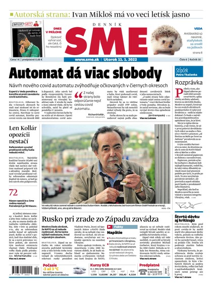 E-magazín SME 11-1-2022 - Petit Press, a.s. 