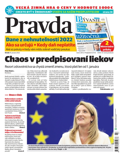 E-magazín Denník Pravda 19. 1. 2022 - OUR MEDIA SR a. s.
