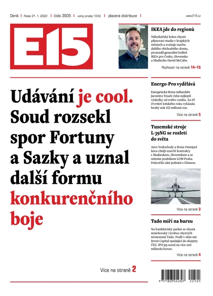 E-magazín E15 - 21.1.2022 - CZECH NEWS CENTER a. s.