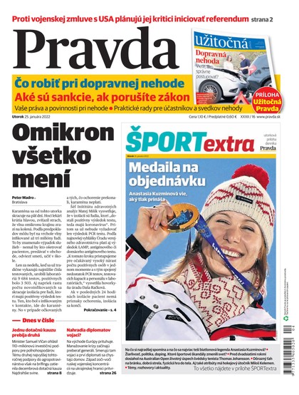 E-magazín Denník Pravda 25. 1. 2022 - OUR MEDIA SR a. s.