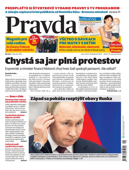 E-magazín Denník Pravdy 3. 2. 2022 - OUR MEDIA SR a. s.