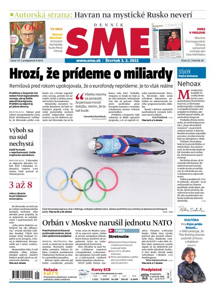 E-magazín SME 3-2-2022 - Petit Press, a.s. 