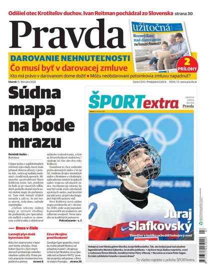 E-magazín Denník Pravda 15. 2. 2022 - OUR MEDIA SR a. s.