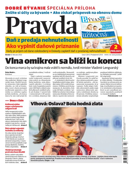 E-magazín Denník Pravda 16. 2. 2022 - OUR MEDIA SR a. s.