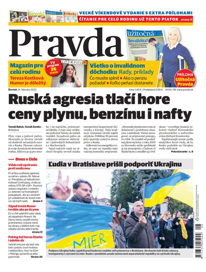 E-magazín Denník Pravda 24. 2. 2022 - OUR MEDIA SR a. s.