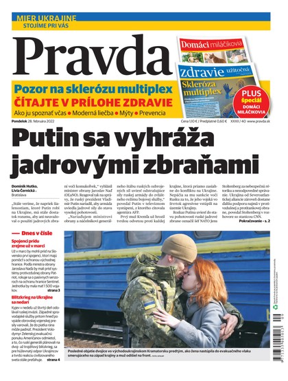 E-magazín Denník Pravda 28. 2. 2022 - OUR MEDIA SR a. s.