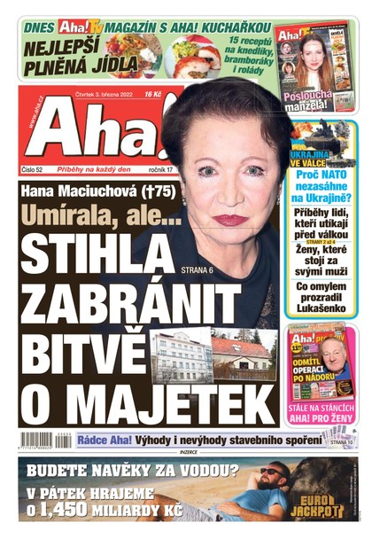 E-magazín AHA! - 3.3.2022 - CZECH NEWS CENTER a. s.