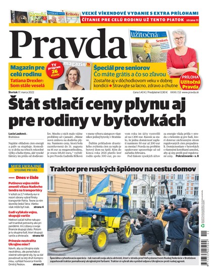 E-magazín Denník Pravda 17. 03. 2022 - OUR MEDIA SR a. s.