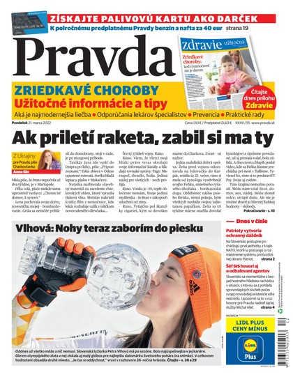 E-magazín Denník Pravda 21. 3. 2022 - OUR MEDIA SR a. s.