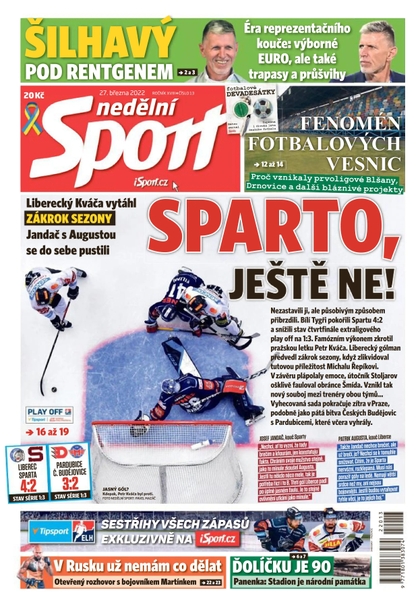 E-magazín Nedělní Sport - 27.3.2022 - CZECH NEWS CENTER a. s.