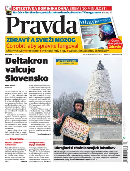 E-magazín Denník Pravda 28. 3. 2022 - OUR MEDIA SR a. s.