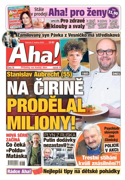 E-magazín AHA! - 2.4.2022 - CZECH NEWS CENTER a. s.