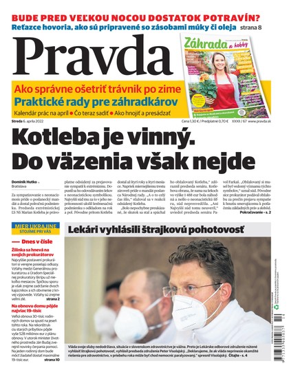 E-magazín Denník Pravda 6. 4. 2022 - OUR MEDIA SR a. s.