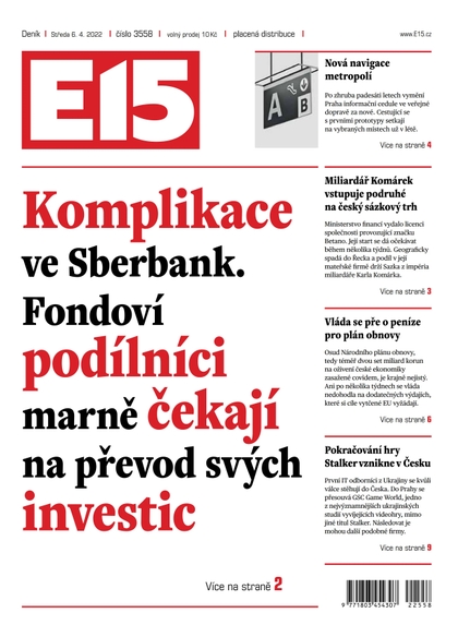 E-magazín E15 - 6.4.2022 - CZECH NEWS CENTER a. s.