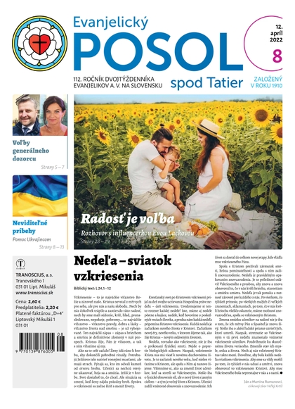 E-magazín Evanjelický POSOL spod Tatier 08-2022  - TRANOSCIUS a.s.