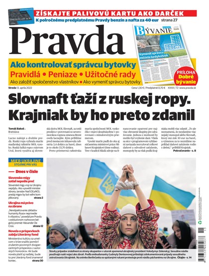 E-magazín Denník Pravda 13. 4. 2022 - OUR MEDIA SR a. s.