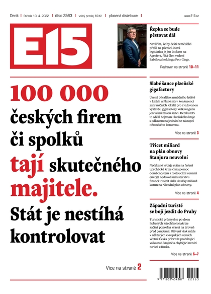 E-magazín E15 - 13.4.2022 - CZECH NEWS CENTER a. s.