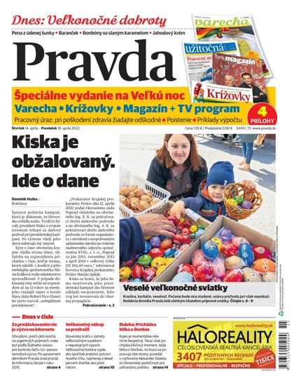 E-magazín Denník Pravda 14. 4. 2022 - OUR MEDIA SR a. s.