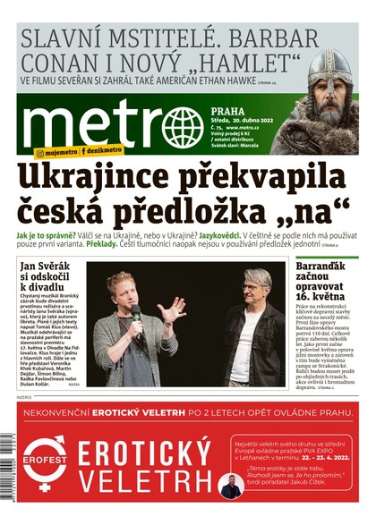 E-magazín METRO - 20.4.2022 - MAFRA, a.s.