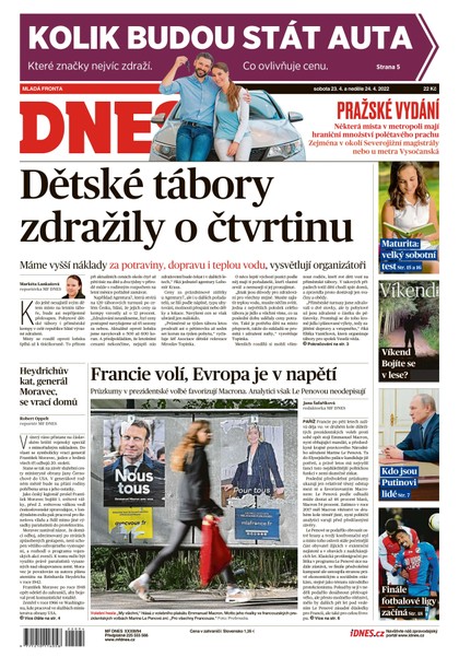E-magazín MF DNES Praha - 23.4.2022 - MAFRA, a.s.