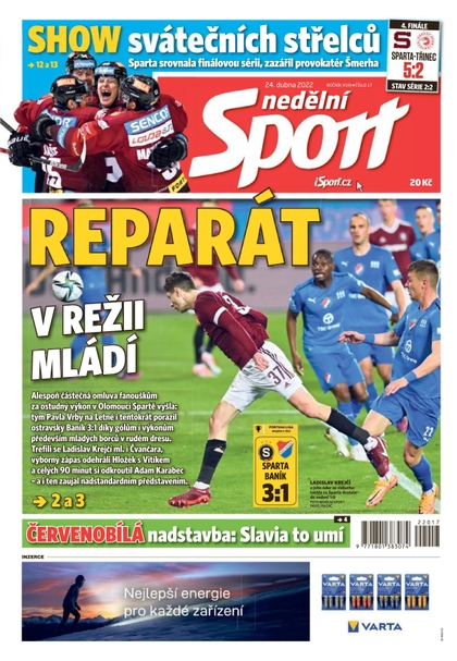 E-magazín Nedělní Sport - 24.4.2022 - CZECH NEWS CENTER a. s.