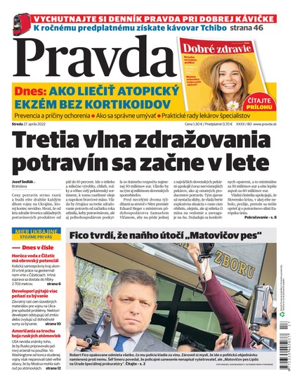 E-magazín Denník Pravda 27. 4. 2022 - OUR MEDIA SR a. s.