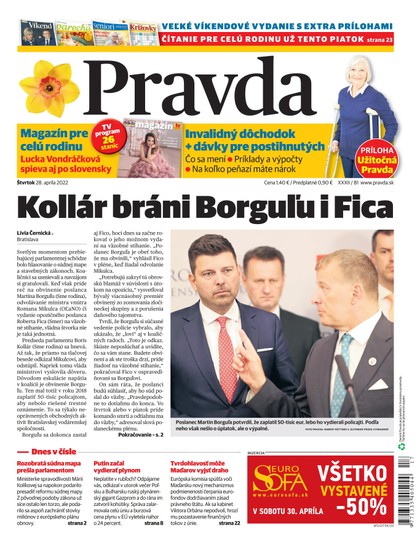 E-magazín Denník Pravda 28. 4. 2022 - OUR MEDIA SR a. s.