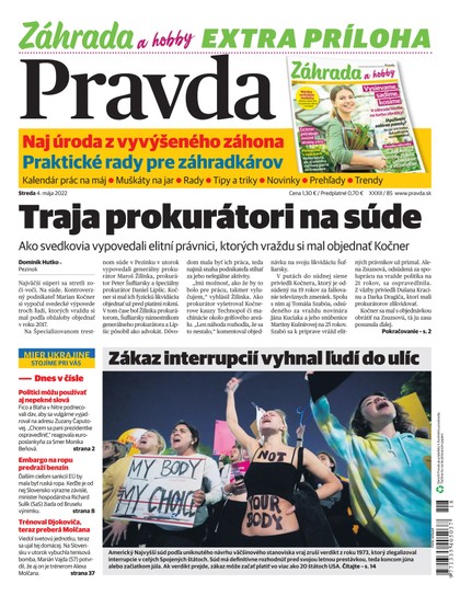 E-magazín Denník Pravda 4. 5. 2022 - OUR MEDIA SR a. s.