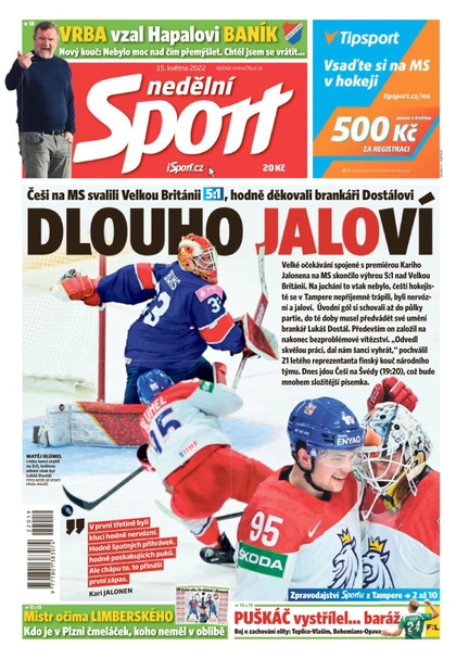 E-magazín Nedělní Sport - 15.5.2022 - CZECH NEWS CENTER a. s.