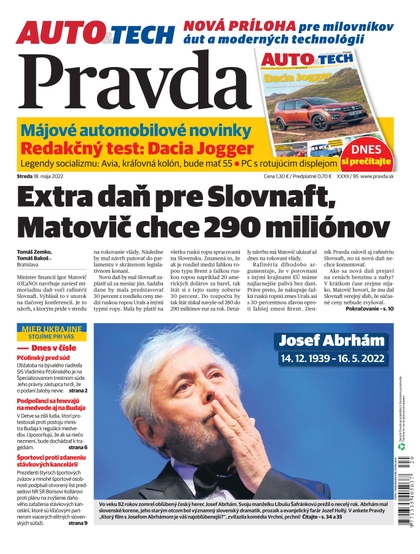 E-magazín Denník Pravda 18. 05. 2022 - OUR MEDIA SR a. s.